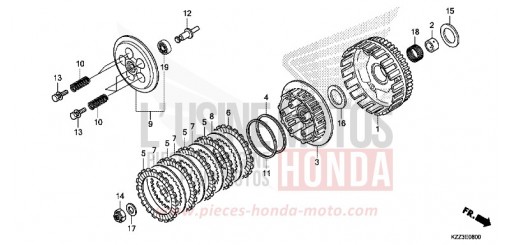EMBRAYAGE CRF250LF de 2015